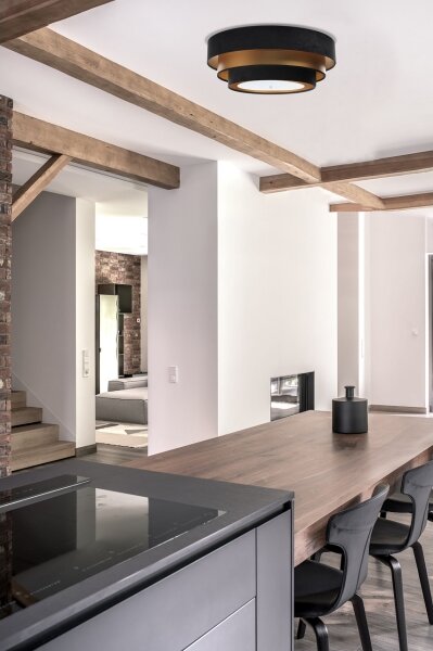 Plafoniera TRINITI 2xE27/60W/230V nero/oro