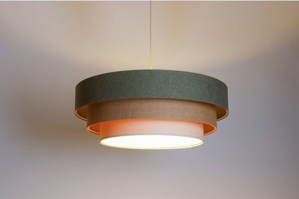 Lampadario a sospensione con filo BOHO TRINITI 1xE27/60W/230V grigio/beige/color crema