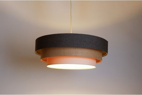 Lampadario a sospensione con filo BOHO TRINITI 1xE27/60W/230V grigio/beige/color crema