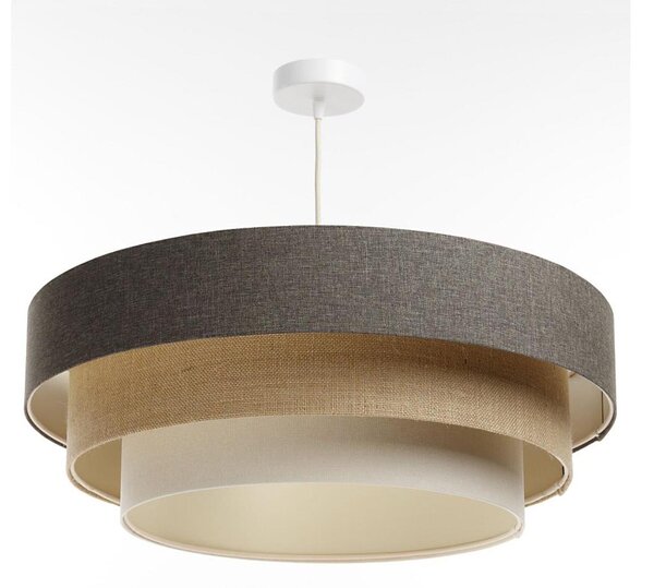 Lampadario a sospensione con filo BOHO TRINITI 1xE27/60W/230V grigio/beige/color crema