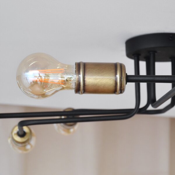 Lampadario a plafone LED TUBE 6xE27/15W/230V