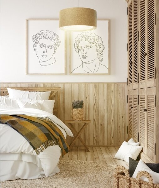 Lampadario a sospensione con filo BOHO TRINITI 1xE27/60W/230V marrone