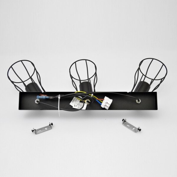 LED Faretto TUBE II 3xE27/15W/230V nero