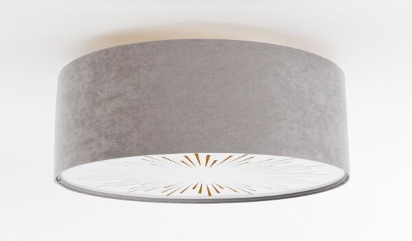 Plafoniera RAYS 2xE27/60W/230V diametro 40 cm grigio