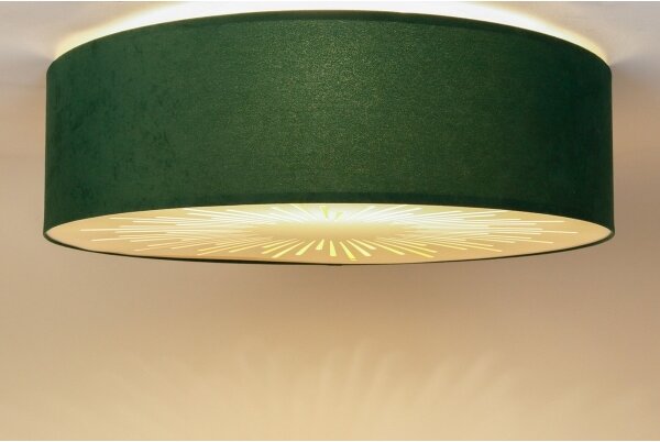 Plafoniera RAYS 2xE27/60W/230V diametro 60 cm verde