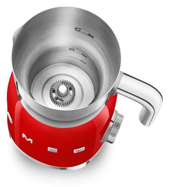 Frullino elettrico rosso per il latte Retro Style - SMEG