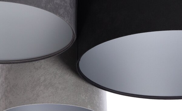 Plafoniera SPACE 3xE27/60W/230V grigio/nero/argento