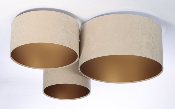 Plafoniera SPACE 3xE27/60W/230V beige/oro