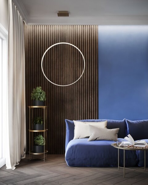 Thoro TH.221 - Lampadario LED a sospensione con filo RIO LED/30W/230V CRI95 4000K diametro 55 cm oro