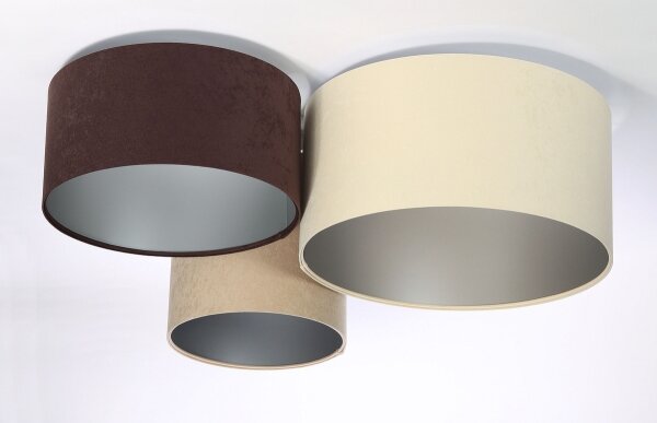 Plafoniera SPACE 3xE27/60W/230V color crema/marrone/beige