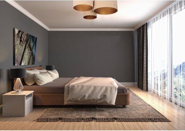 Plafoniera SPACE 3xE27/60W/230V beige/oro