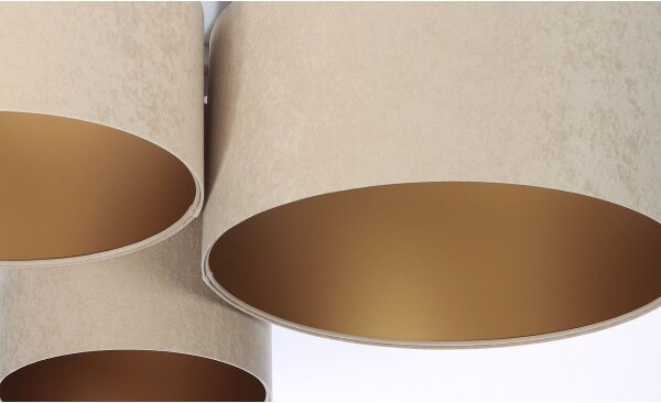 Plafoniera SPACE 3xE27/60W/230V beige/oro