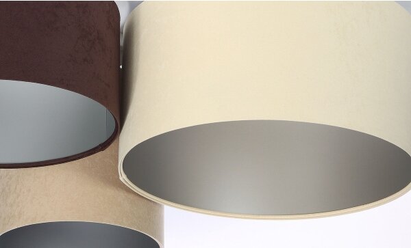 Plafoniera SPACE 3xE27/60W/230V color crema/marrone/beige