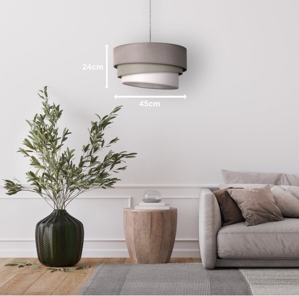 Duolla - Lampadario a sospensione con filo TRIO 1xE27/40W/230V diametro 45 cm