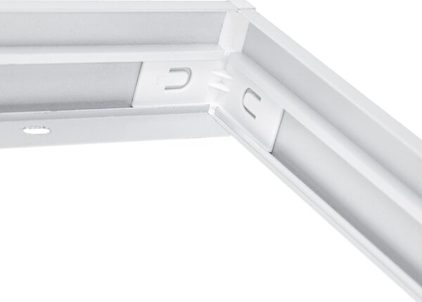 Cornice in metallo per l'installazione di pannelli LED 1200x300 mm bianco