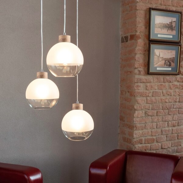 Spot-Light 1860374R - Lampadario a sospensione con filo LINEA 3xE27/60W/230V