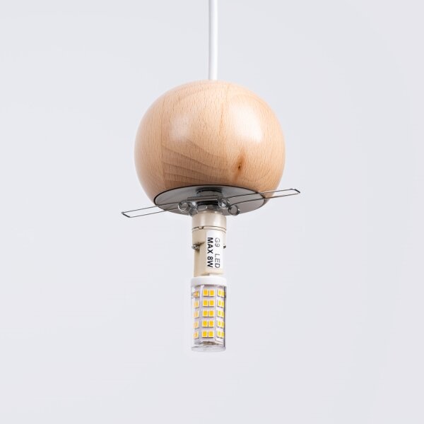 Sollux SL.1391 - Lampadario a sospensione con filo PEKKA 3xG9/8W/230V bianco