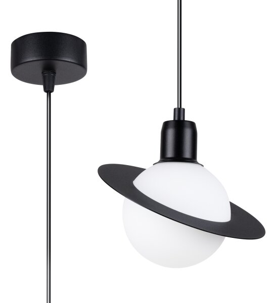Sollux SL.1358 - Lampadario a sospensione con filo HYPERION 1xG9/8W/230V nero