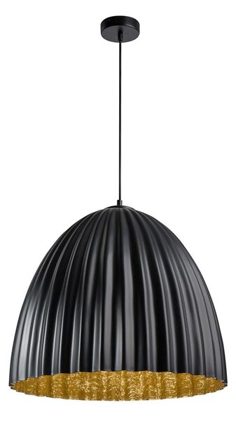Lampadario a sospensione con filo TELMA 1xE27/60W/230V diametro 70 cm nero/oro