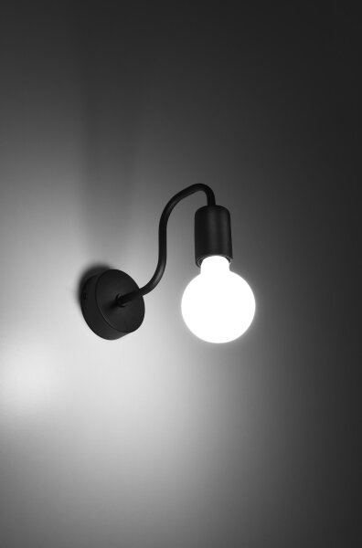 Sollux SL.1445 - Applique VECTOR 1xE27/15W/230V nero