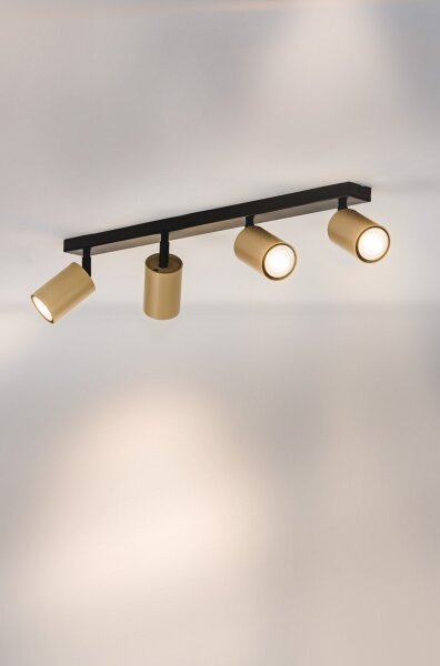 Luce Spot ZOOM 4xGU10/25W/230V nero/oro