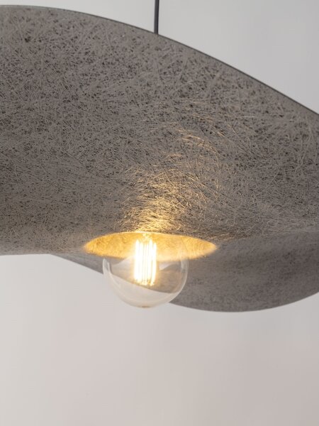 Lampadario a sospensione con filo KAPELLO 1xE27/60W/230V diametro 55 cm grigio/argento