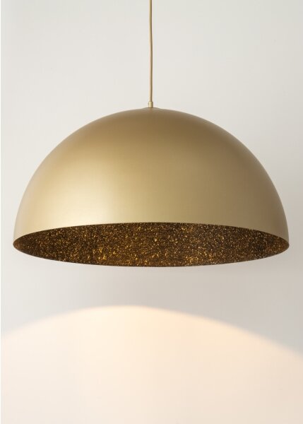 Lampadario a sospensione con filo SFERA 1xE27/60W/230V diametro 35 cm oro/nero