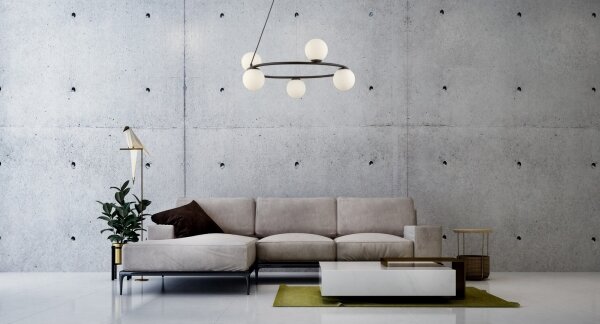 Lampadario a sospensione con filo GAMA 5xG9/12W/230V nero