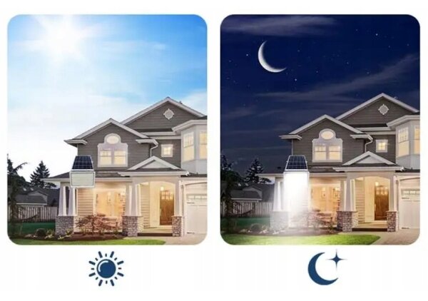 Proiettore solare dimmerabile a LED/50W/3,2V 5000K 6000 mAh IP65 nero + telecomando