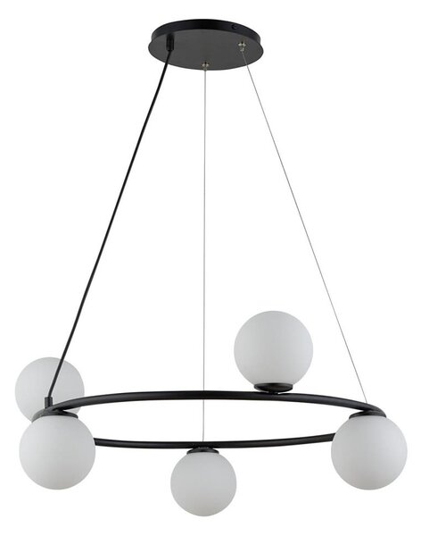 Lampadario a sospensione con filo GAMA 5xG9/12W/230V nero