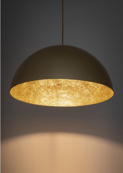 Lampadario a sospensione con filo SFERA 1xE27/60W/230V diametro 35 cm oro
