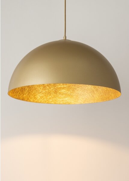 Lampadario a sospensione con filo SFERA 1xE27/60W/230V diametro 35 cm oro