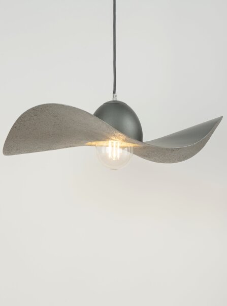 Lampadario a sospensione con filo KAPELLO 1xE27/60W/230V diametro 55 cm grigio/argento