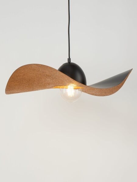 Lampadario a sospensione con filo KAPELLO 1xE27/60W/230V diametro 55 cm nero/rame