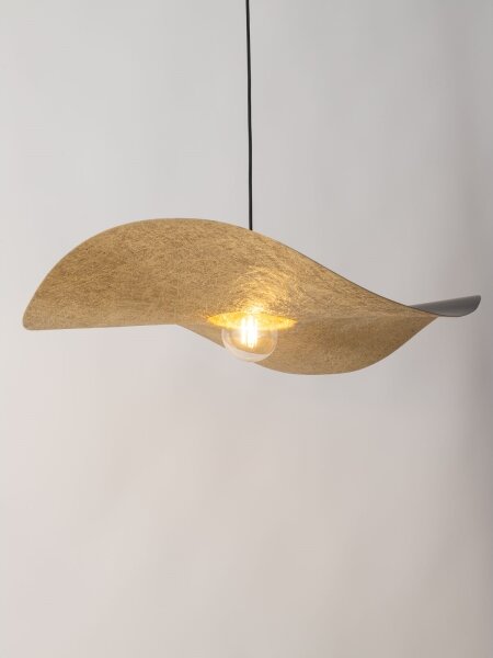Lampadario a sospensione con filo KAPELLO 1xE27/60W/230V diametro 76 cm nero/oro