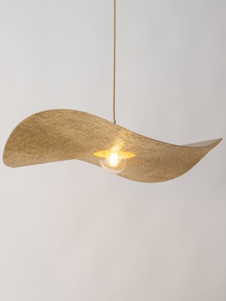 Lampadario a sospensione con filo KAPELLO 1xE27/60W/230V diametro 76 cm oro