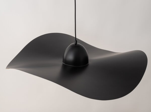 Lampadario a sospensione con filo KAPELLO 1xE27/60W/230V diametro 76 cm nero/oro