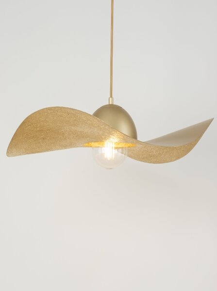Lampadario a sospensione con filo KAPELLO 1xE27/60W/230V diametro 55 cm oro