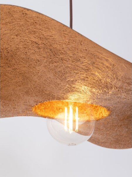 Lampadario a sospensione con filo KAPELLO 1xE27/60W/230V diametro 55 cm marrone/rame