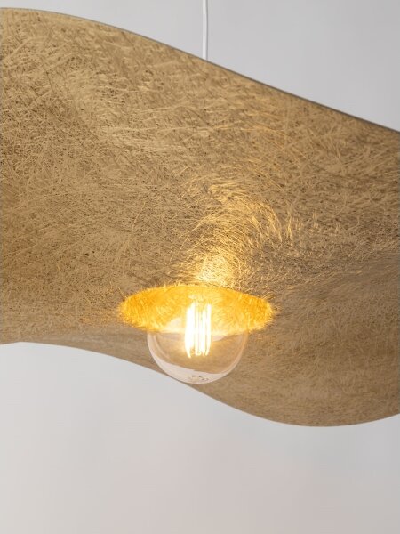 Lampadario a sospensione con filo KAPELLO 1xE27/60W/230V diametro 55 cm bianco/oro