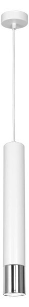 Lampadario a sospensione con filo NEST 1xGU10/8W/230V bianco/cromo lucido