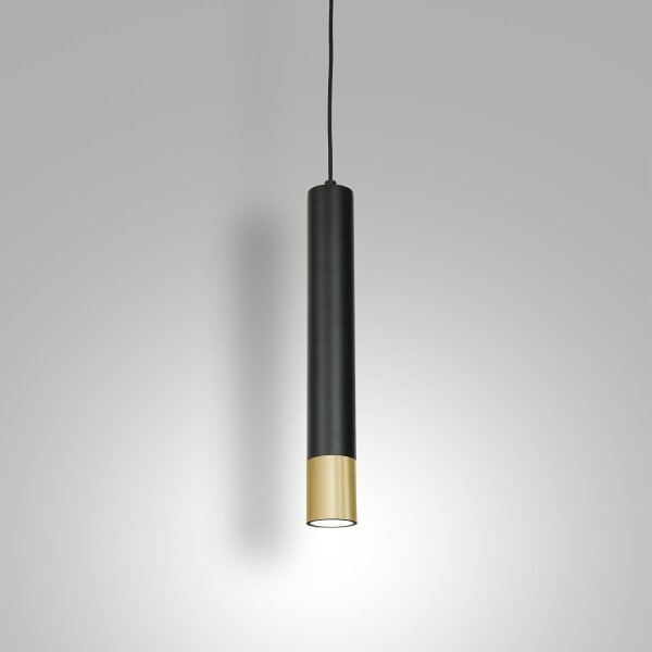 Lampadario su filo NEST 1xGU10/8W/230V nero/dorato