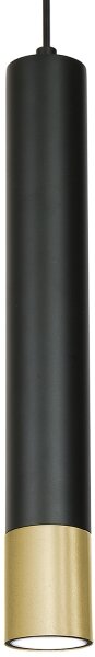 Lampadario su filo NEST 1xGU10/8W/230V nero/dorato