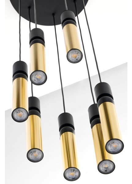 Jupiter 2018 - Lampadario a sospensione con filo ALAS 7xGU10/10W/230V oro/nero
