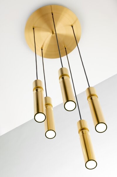 Jupiter 2020 - Lampadario a sospensione con filo ALAS 5xGU10/10W/230V oro