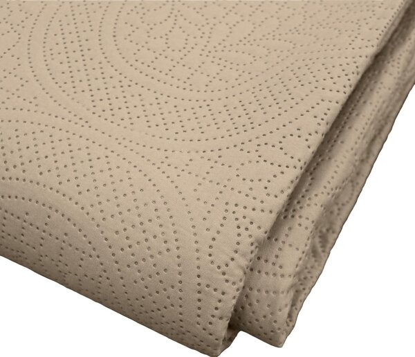 Set con copriletto e federa beige in microfibra con rivestimento trapuntato 240x220 cm Romane – douceur d'intérieur