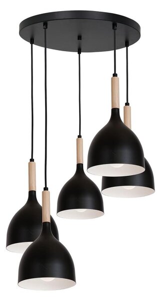 Lampadario a sospensione con filo NOAK WOOD 5xE27/60W/230V
