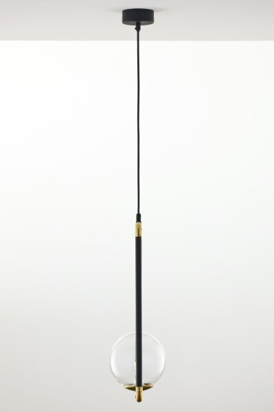 Jupiter 2023 - Lampadario a sospensione con filo ZAFRA 1xG9/10W/230V nero/oro/limpido