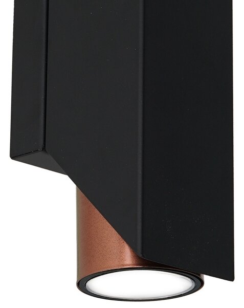 Applique WALL 2xGU10/8W/230V nero/rame