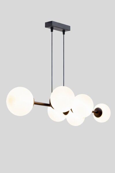 Lampadario a sospensione con filo FIRA 5xE27/60W/230V nero